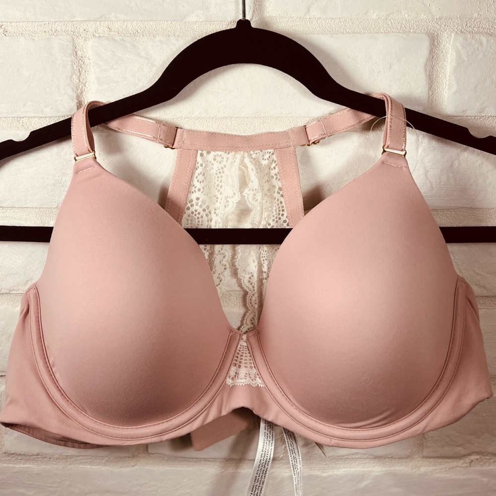 NWT Soma Embraceable Geo Lace
Racerback Underwire Bra 40 C Adobe Rose Pink #0655